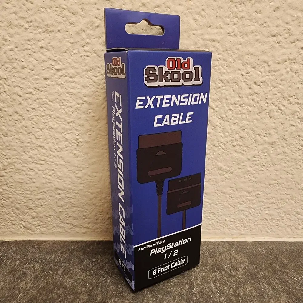 PS1 / PS2 Extension Cable, 6 Ft (NEW) - Old Skool